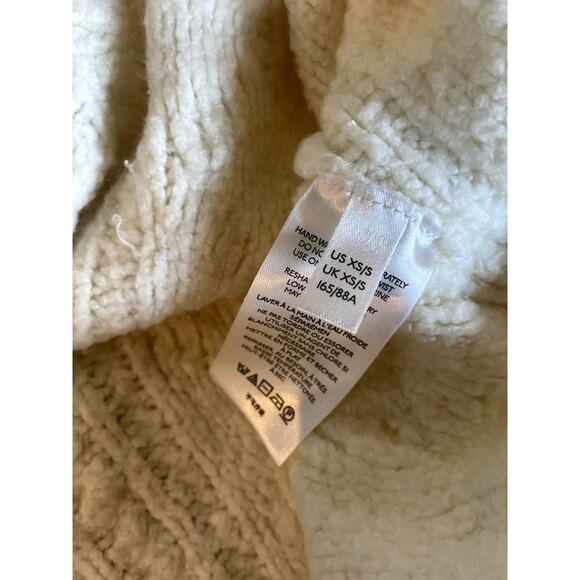 Anthropologie MAEVE Cybil Cable Sweater Vest Chunky Knit Size Small XS S - Picture 7 of 8